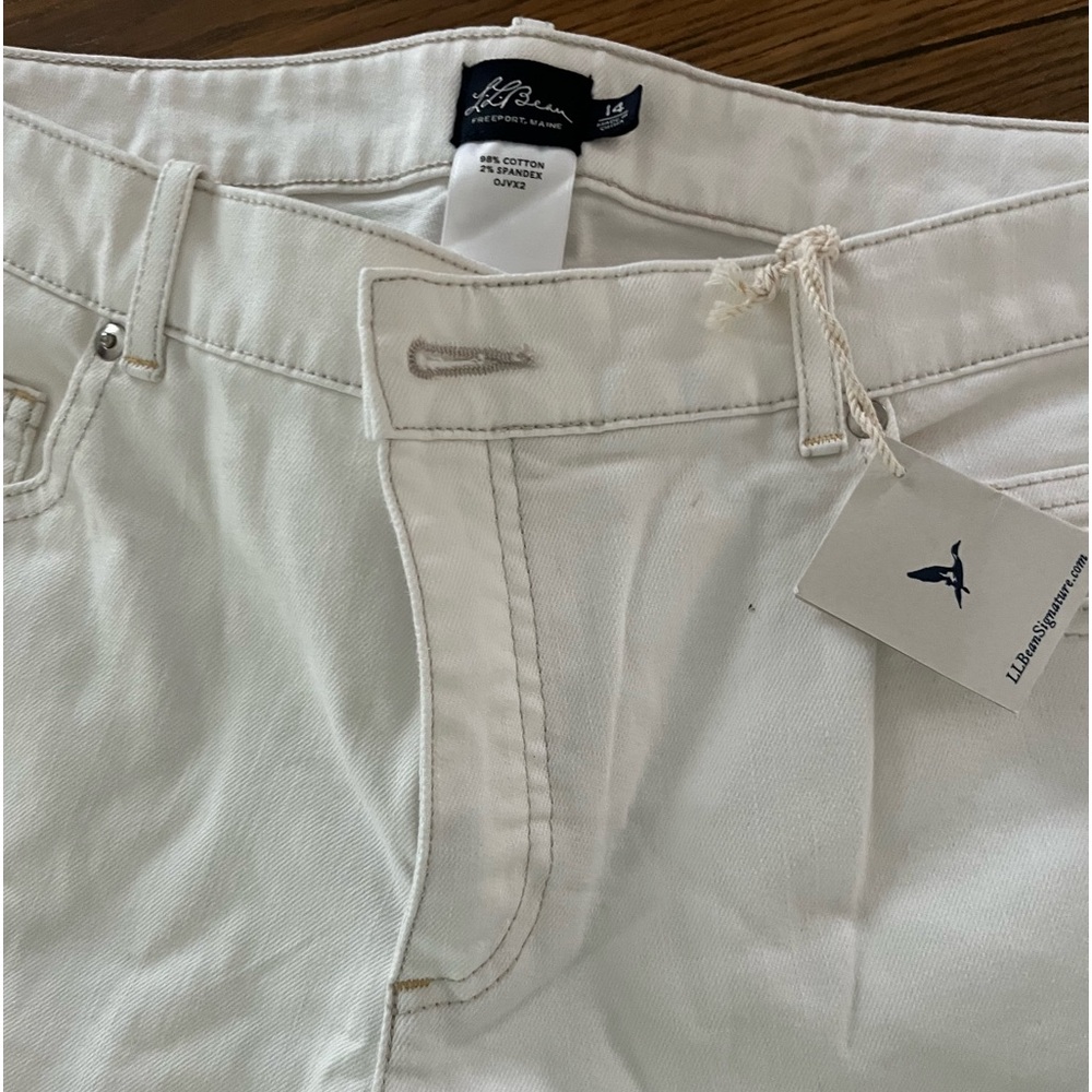 LL Bean white jeans